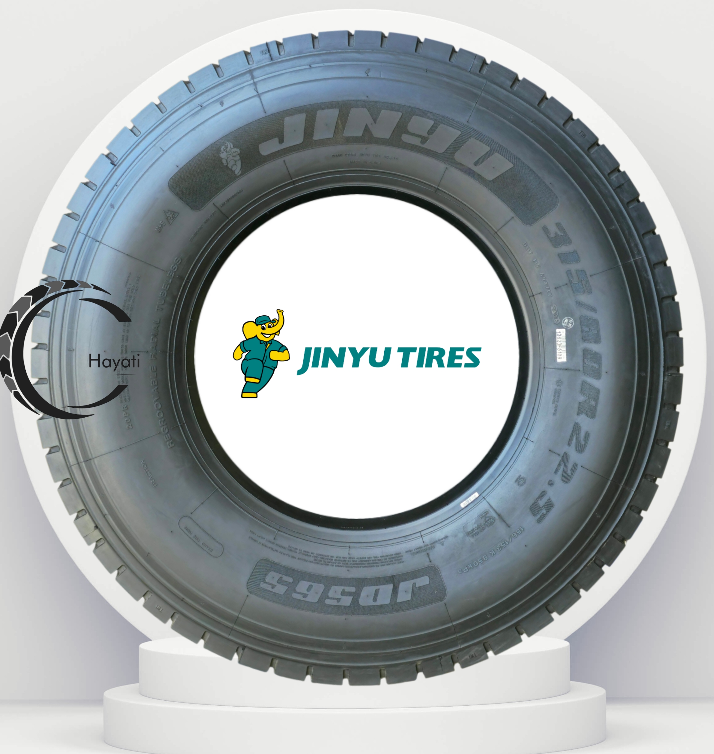 لاستیک  جین یو 315/80R22.5 گل عقب (چین)